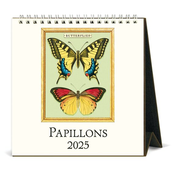 Cavallini & Co. Papillions 2025 Easel Desk Calendar, 6.5"x6.5" - Picture 1 of 5